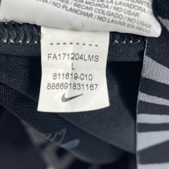 Nike Pro Dri Fit Compression Tights Mens L Black Gray Stretch Athletic - Picture 9 of 12